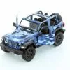 2018 Jeep Wrangler Rubicon, Camo Blue Kinsmart 5420DAB 1/34 Scale Diecast Model Car