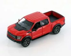 2022 Ford F-150 Raptor Pickup Truck, Red - Kinsmart 5436D - 1/46 Scale Diecast Model Toy Car