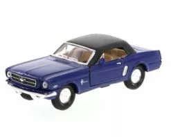 Showcasts 1965 Ford Mustang Soft Top, Blue - Superior 5719 - 1/34 Scale Diecast Model Car