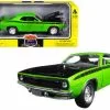 1970 Plymouth Barracuda, Green - New Ray 71873A - 1/25 Scale Diecast Model Toy Car