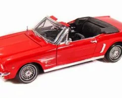 Motor Max 1964.5 Ford Mustang Convertible, Red - Motormax 73145 - 1/18 Scale Diecast Model Car