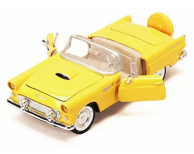 Motor Max 1956 Ford Thunderbird Convertible, Yellow - Motormax 73215 - 1/24 Scale Diecast Model Toy Car 3 Motor Max 1956 Ford Thunderbird Convertible, Yellow - Motormax 73215 - 1/24 Scale Diecast Model Toy Car