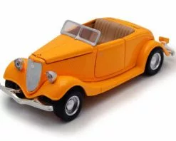 Motor Max 1934 Ford Coupe Convertible, Yellow - Motormax Premium American 73218 - 1/24 Scale Diecast Model Car