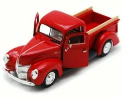 1940 Ford Pick Up Truck, Red - Motor Max 73234 - 1/24 Scale Diecast Model Toy Car