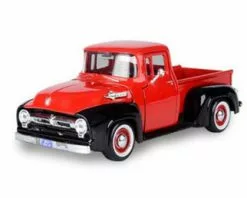 1956 Ford F-100 Pick Up, Red /Black - Showcasts 73235AC/RBK - 1/24 Scale Diecast Model Toy Car