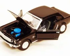 Motor Max 1964 1/2 Ford Mustang, Black - Showcasts 73273 - 1/24 Scale Diecast Model Toy Car (Brand New, But NOT IN BOX)