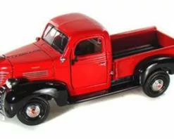 Motor Max 1941 Plymouth Pickup Truck, Red - Motormax 73278 - 1/24 Scale Diecast Model Toy Car