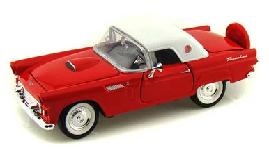 Motor Max 1956 Ford Thunderbird Closed Convertible, Red - Motormax 73312 - 1/24 Scale Diecast Model Toy Car 3 Motor Max 1956 Ford Thunderbird Closed Convertible, Red - Motormax 73312 - 1/24 Scale Diecast Model Toy Car