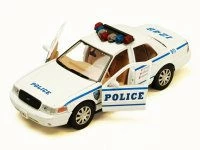 Motor Max 2010 Ford Crown Victoria Police Car, White - Showcasts 76482 - 1/24 Scale Diecast Model Car (Brand New, But NOT IN BOX)