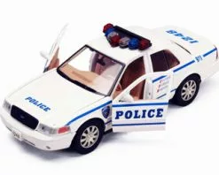2010 Ford Crown Victoria Police Interceptor, White - Motor Max 76482WHW - 1/24 Scale Diecast Car