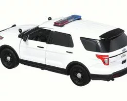 Motor Max 2015 Ford Unmarked Police Interceptor Utility, White - 76959 - 1/24 Scale Diecast Model Toy Car