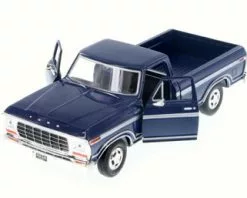 1979 Ford F-150 Custom Pick-Up, Blue - Motor Max 79346 - 1/24 Scale Diecast Model Toy Car