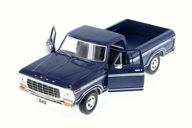 1979 Ford F-150 Custom Pick-Up, Blue - Motor Max 79346 - 1/24 Scale Diecast Model Toy Car 3 1979 Ford F-150 Custom Pick-Up, Blue - Motor Max 79346 - 1/24 Scale Diecast Model Toy Car