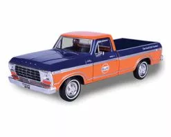 1979 Ford F-150 Custom, Dark Blue/Orange - Showcasts 79346AC/OR - 1/24 Scale Diecast Car