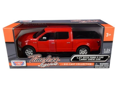 2019 Ford F-150 Lariat Crew Cab Pickup Truck, Red - Motor Max 79363R - 1/27 Scale Diecast Car 3 2019 Ford F-150 Lariat Crew Cab Pickup Truck, Red - Motor Max 79363R - 1/27 Scale Diecast Car