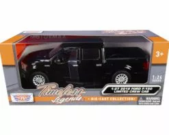 2019 Ford F-150 Limited Crew Cab, Black - Motor Max 79364BK - 1/27 Scale Diecast Model Toy Car
