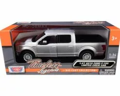 2019 Ford F-150 Limited Crew Cab Pickup Truck, Silver - Motor Max 79364SV - 1/27 Scale Diecast Car