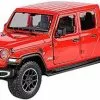 2021 Jeep Gladiator Overland (Hard Top), Red - Motor Max 79365R - 1/27 Scale Diecast Model Toy Car -Diecast Cars Store 79365r mmt red 2021 jeep gladiator overland hard top diecast toy car 1 67053.1616800050.386.513