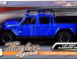 2021 Jeep Gladiator Overland (Open Top), Blue - Motor Max 79367BU - 1/27 Scale Diecast Model Toy Car