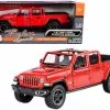 2021 Jeep Gladiator Rubicon Pickup Truck, Red - Motor Max 79370R - 1/27 Scale Diecast Model Toy Car -Diecast Cars Store 79370r mmt red 2021 jeep gladiator rubicon pickup truck diecast toy car 1 74396.1631206258.386.513