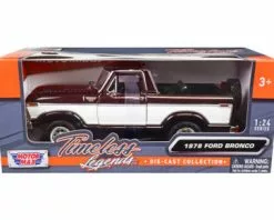 1978 Ford Bronco Ranger XLT W/Spare Tire, Brown - Motor Max 79372 - 1/24 Scale Diecast Car