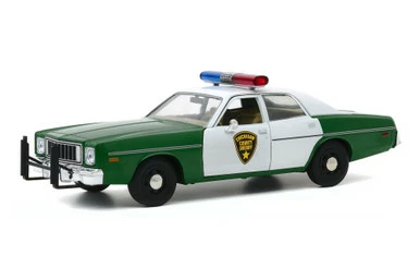 1975 Plymouth Fury Chickasaw County Sheriff, Green And White - Greenlight 84096 - 1/24 Diecast Car 3 1975 Plymouth Fury Chickasaw County Sheriff, Green And White - Greenlight 84096 - 1/24 Diecast Car