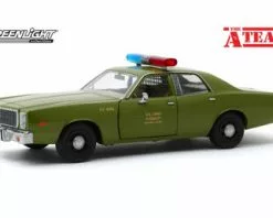1977 Plymouth Fury, U.S. Army Police 'The A-Team' - Greenlight 84103 - 1/24 Scale Diecast Car