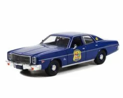 1975 Plymouth Fury, Blue - Greenlight 85552 - 1/24 Scale Diecast Model Toy Car