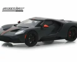 2019 Ford GT Carbon Series, Black With Orange Stripes - Greenlight 86160 - 1/43 Scale Diecast Car