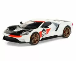 ModelToyCars 2021 Ford GT #98 Tribute To Ford MKII Ken Miles And Lloyd Ruby 1966 24 Hours Of Daytona, White /Black/Red - Greenlight 86192 - 1/43 Scale Diecast Model Toy Car