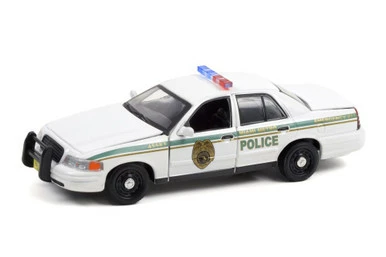 Greenlight Miami Metro Police Department 2001 Ford Crown Vic Interceptor, Dexter 86613 1/43 Scale Diecast Car 3 Greenlight Miami Metro Police Department 2001 Ford Crown Vic Interceptor, Dexter 86613 1/43 Scale Diecast Car