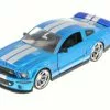 Jada Toys 2008 Ford Shelby GT-500KR, Blue - JADA 91844XW - 1/24 Scale Diecast Car (Brand New, But NOT IN BOX)