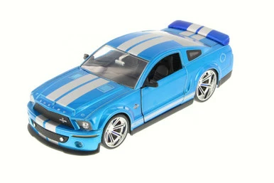 Jada Toys 2008 Ford Shelby GT-500KR, Blue - JADA 91844XW - 1/24 Scale Diecast Car (Brand New, But NOT IN BOX) 3 Jada Toys 2008 Ford Shelby GT-500KR, Blue - JADA 91844XW - 1/24 Scale Diecast Car (Brand New, But NOT IN BOX)
