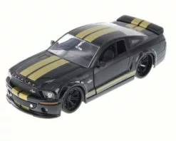 Jada Toys 2008 Ford Shelby GT-500KR, Black - JADA 91844XW - 1/24 Scale Diecast Car (New, But NO BOX))