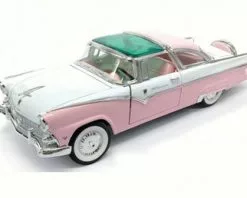 Lucky Road Signature 1955 Ford Crown Victoria, Pink - Lucky 92138 - 1/18 Scale Diecast Model Toy Car