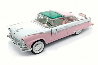 Lucky Road Signature 1955 Ford Crown Victoria, Pink - Lucky 92138 - 1/18 Scale Diecast Model Toy Car 3 Lucky Road Signature 1955 Ford Crown Victoria, Pink - Lucky 92138 - 1/18 Scale Diecast Model Toy Car