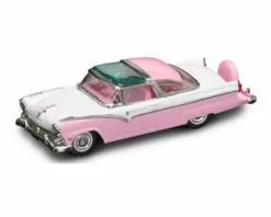 Lucky Road Signature 1955 Ford Crown Victoria , Pink And- Lucky 94202PK - 1/43 Scale Diecast Model Toy Car