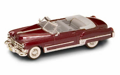Lucky Road Signature 1949 Cadillac Coupe De Ville Cnvrtbl, Burgundy - Yatming 94223 - 1/43 Scale Diecast Model Toy Car 3 Lucky Road Signature 1949 Cadillac Coupe De Ville Cnvrtbl, Burgundy - Yatming 94223 - 1/43 Scale Diecast Model Toy Car