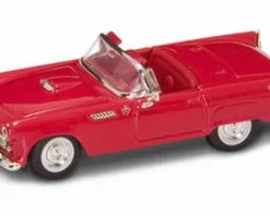 Lucky Road Signature 1955 Ford Thunderbird Convertible, Red - Road Signature 94228 - 1/43 Scale Diecast Model Toy Car