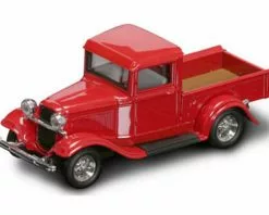 Lucky Road Signature 1934 Ford Pickup Truck, Red - Yatming 94232 - 1/43 Scale Diecast Model Toy Car