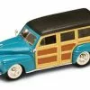 Lucky Road Signature 1948 Ford Woody, Turquoise - Yatming 94251 - 1/43 Scale Diecast Model Toy Car -Diecast Cars Store 94251 ym blue 1948 ford woody diecast model toy cars az 33990.1654297572.386.513