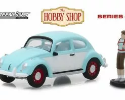 Volkswagen Beetle, Turquoise W/white - Greenlight 97040F/48 - 1/64 Scale Diecast Model Toy Car