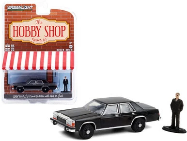 ModelToyCars 1987 Ford LTD Crown Victoria W/Man In Black Suit, Black - Greenlight 97100E - 1/64 Diecast Car 3 ModelToyCars 1987 Ford LTD Crown Victoria W/Man In Black Suit, Black - Greenlight 97100E - 1/64 Diecast Car