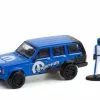 2001 Jeep Cherokee Sport & Race Car Driver Figurine, Greenlight 97120E/48 - 1/64 Scale Diecast Car -Diecast Cars Store 97120E 48 GL The Hobby Shop Series 12 164 1 53070.1651775178.386.513