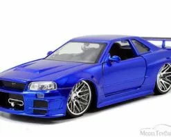 Jada Toys Fast & Furious Brian's Nissan Skyline GT-R, Candy- Toys 97173 - 1/24 Scale Diecast Model Toy Car