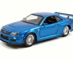 Jada Toys Brian's Nissan Skyline GT-R, Blue - Jada 97185 - 1/32 Scale Diecast Model Toy Car