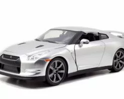 Brian's Nissan GT-R, Candy Silver - JADA Toys 97212 - 1/24 Scale Diecast Model Toy Car