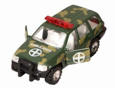 Showcasts Military Ambulance Hardtop Jeep GP, Green Camo - 9761MD - 5" Diecast Model Toy Car 3 Showcasts Military Ambulance Hardtop Jeep GP, Green Camo - 9761MD - 5" Diecast Model Toy Car