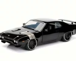 Jada Toys Dom's Plymouth GTX, Black - Jada 98292 - 1/24 Scale Diecast Model Toy Car
