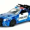 Jada Toys TRANSFORMERS 5 Barricade Mustang, Blue W/White - Jada 98400 - 1/24 Scale Diecast Model Toy Car -Diecast Cars Store 98400 JADA T5 Mustang Barricade 124 1 AZ 22799.1591919827.386.513